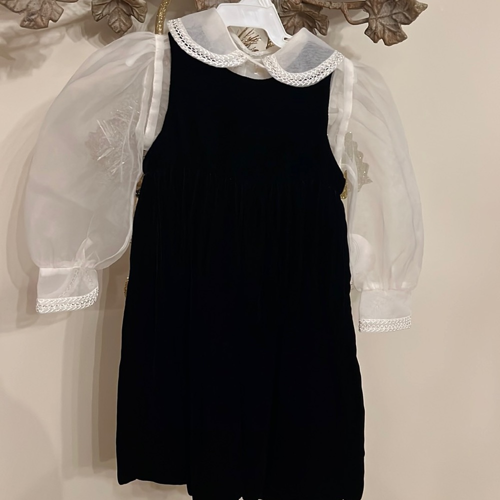 Beautiful Holiday Black Velvet Dress - Picture 1 of 6